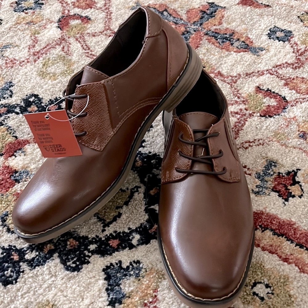 NWT Deer Stags Matthew Jr Boy Dress shoes -Size 3